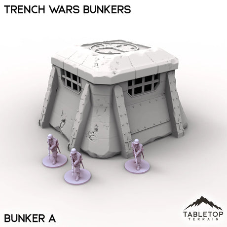 Tabletop Terrain Building Bunker A / 32mm Trench Wars Bunkers
