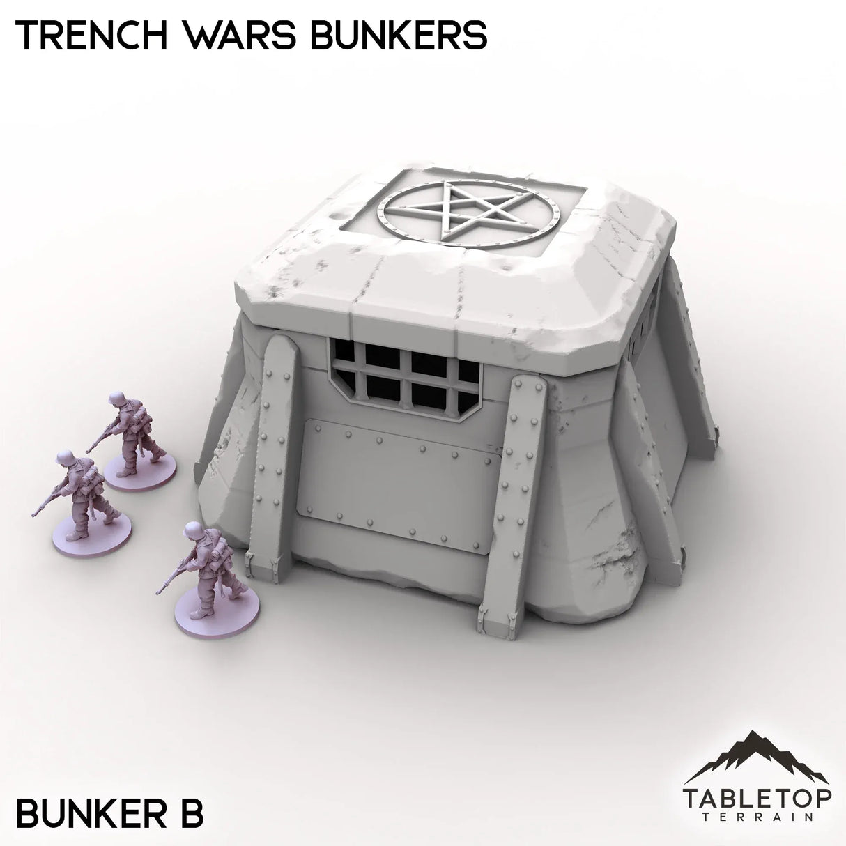 Tabletop Terrain Building Bunker B / 32mm Trench Wars Bunkers