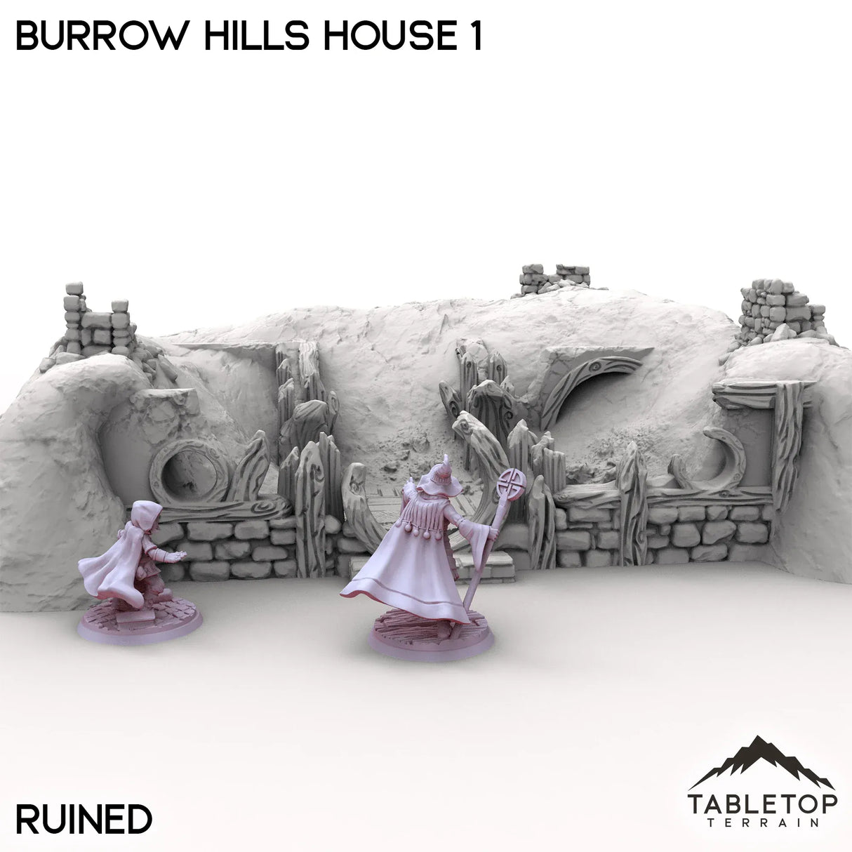 Tabletop Terrain Building Burrow Hills House 1