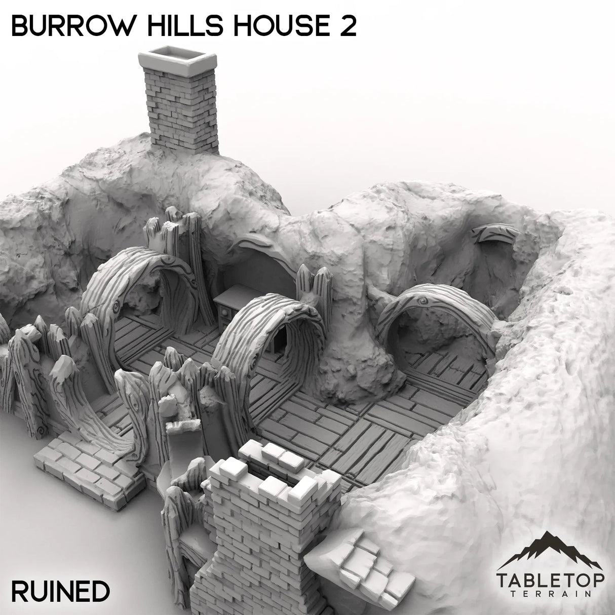 Tabletop Terrain Building Burrow Hills House 2