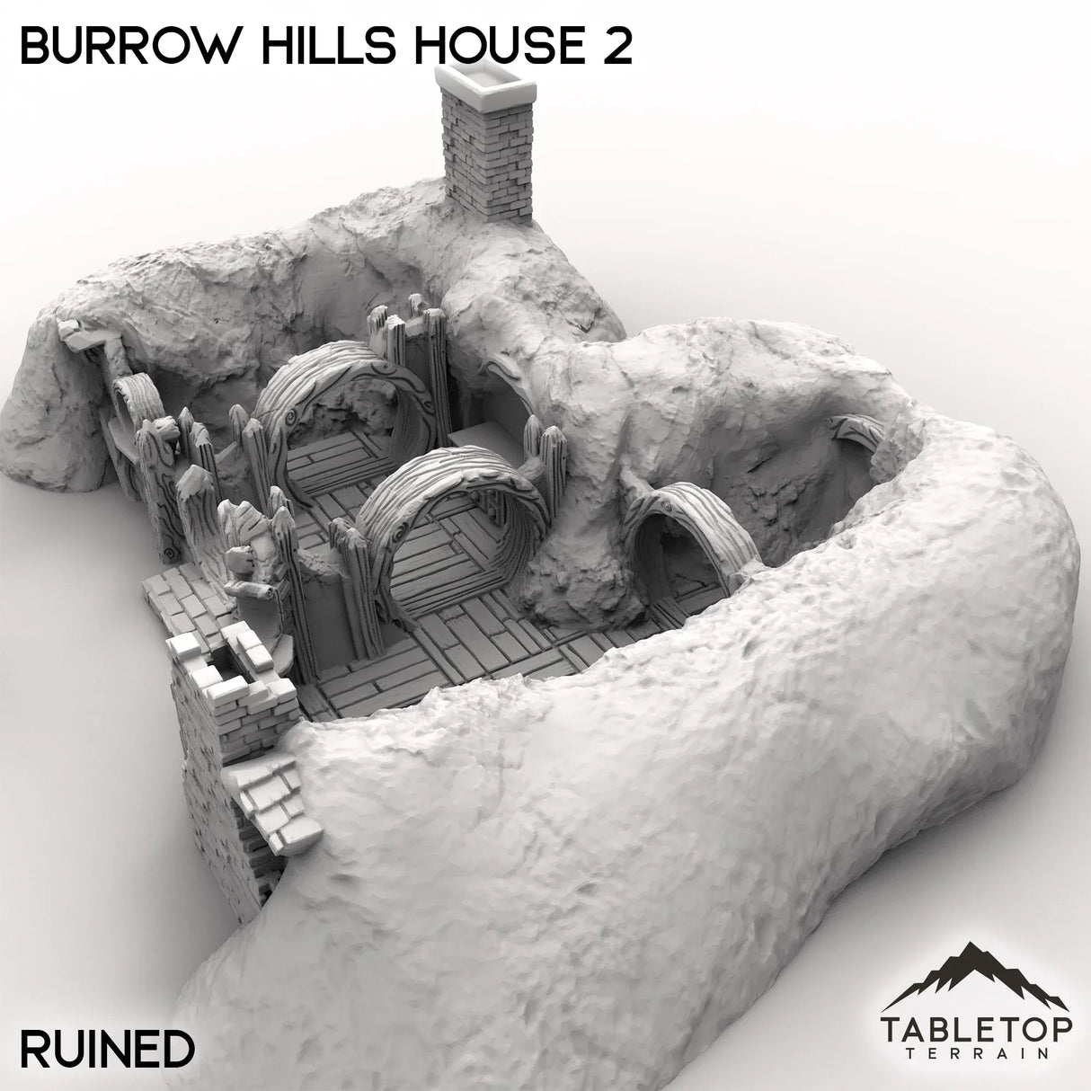 Tabletop Terrain Building Burrow Hills House 2