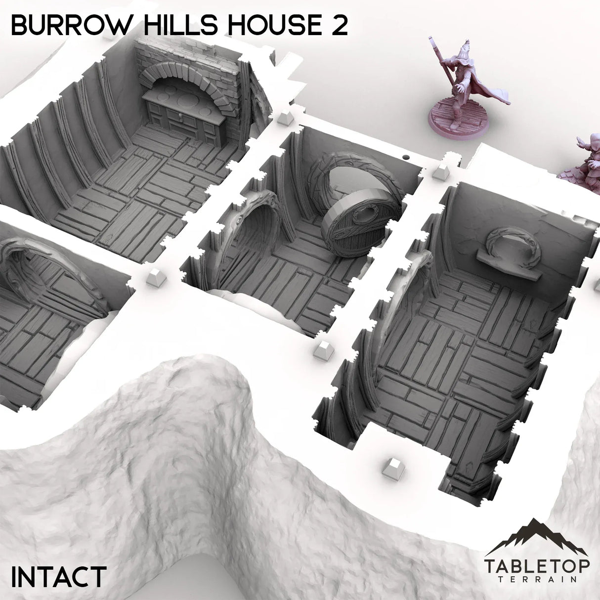 Tabletop Terrain Building Burrow Hills House 2
