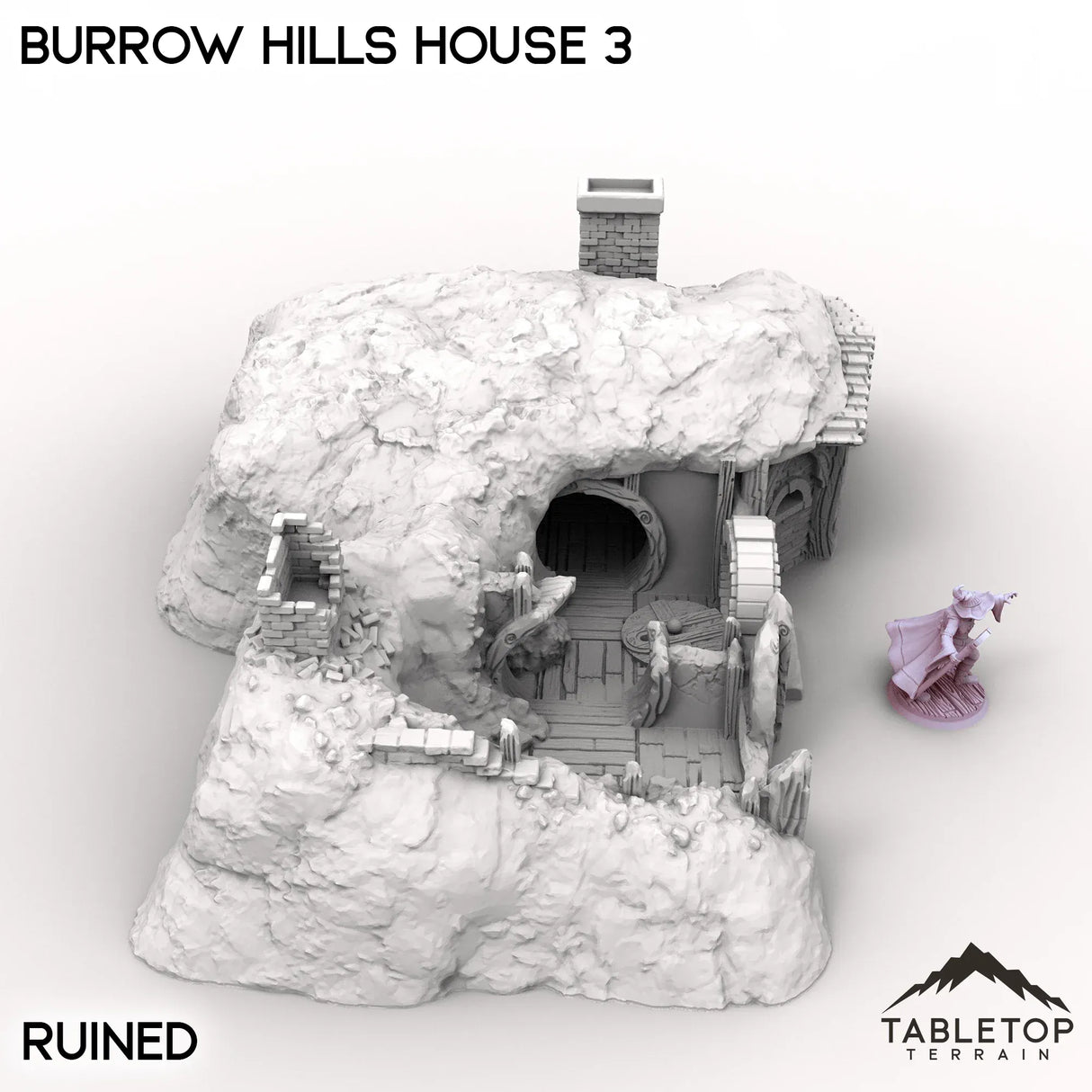 Tabletop Terrain Building Burrow Hills House 3