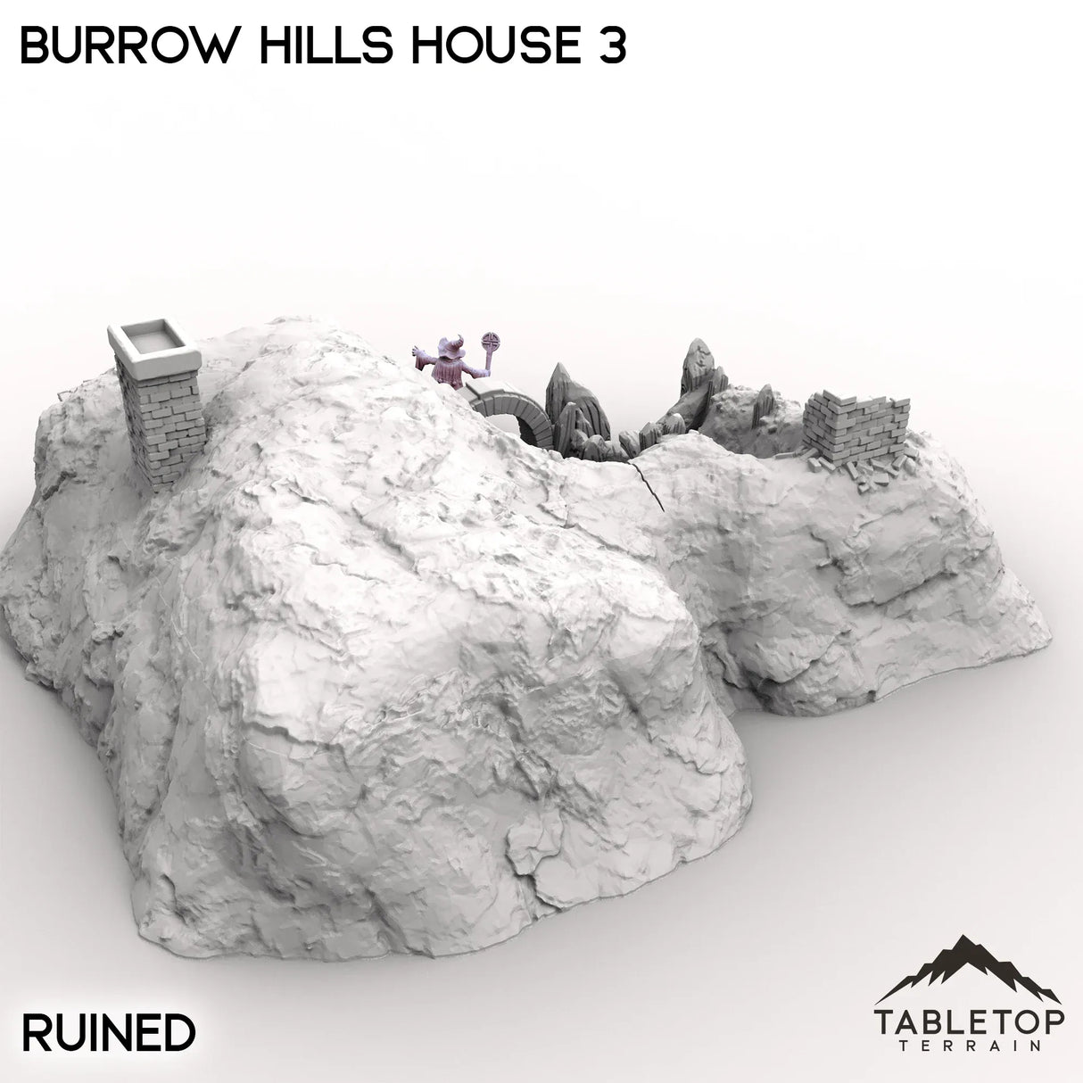 Tabletop Terrain Building Burrow Hills House 3