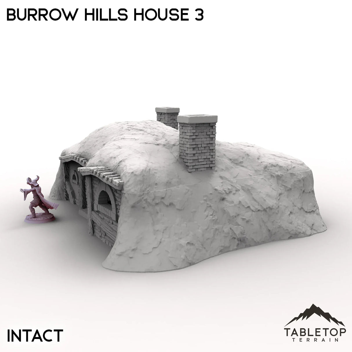 Tabletop Terrain Building Burrow Hills House 3
