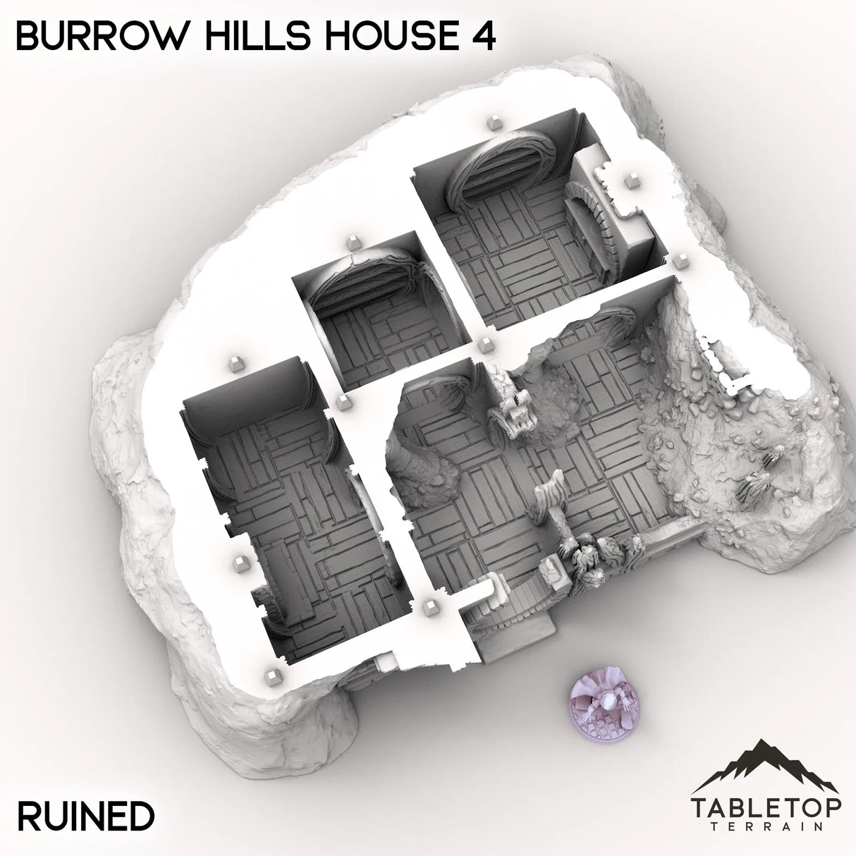 Tabletop Terrain Building Burrow Hills House 4