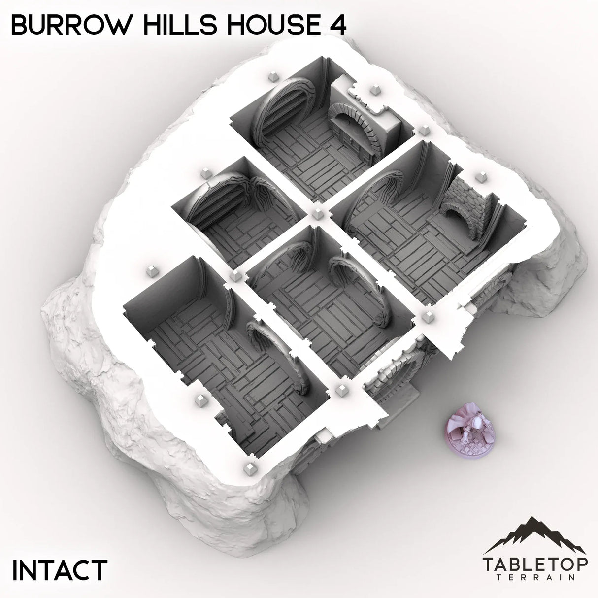 Tabletop Terrain Building Burrow Hills House 4