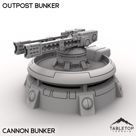 Tabletop Terrain Building Cannon Bunker / 32mm Outpost Bunker