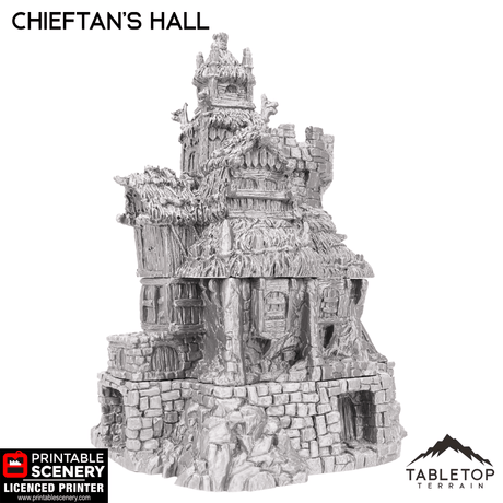 Tabletop Terrain Building Chieftains Hall - Hagglethorn Hollow - Fantasy Building