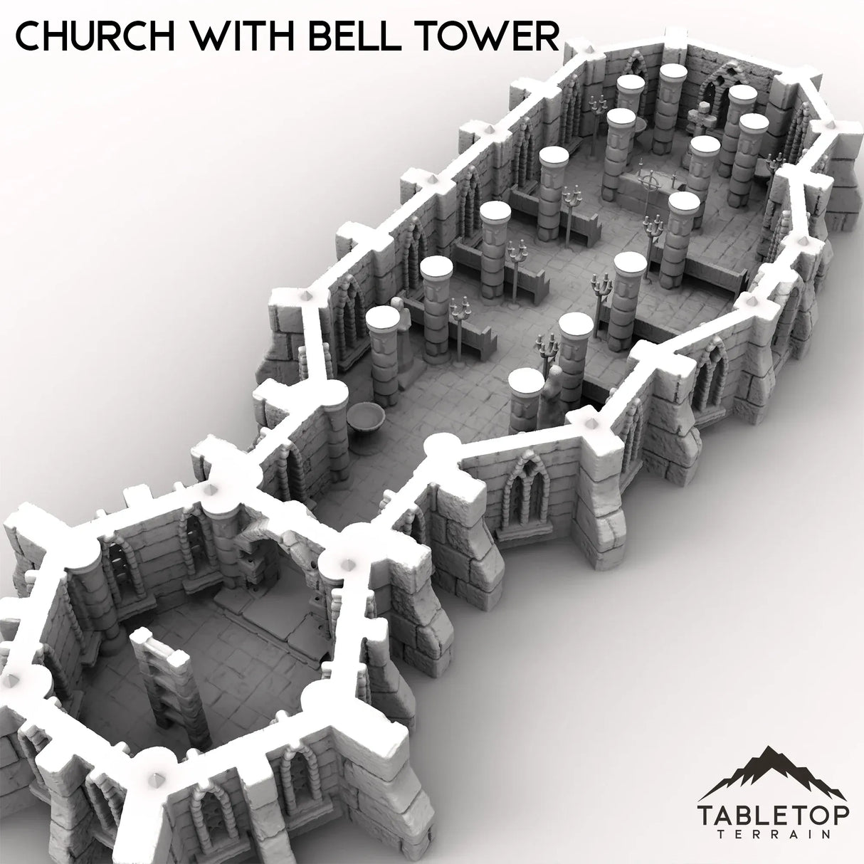 Tabletop Terrain Building Church with Bell Tower