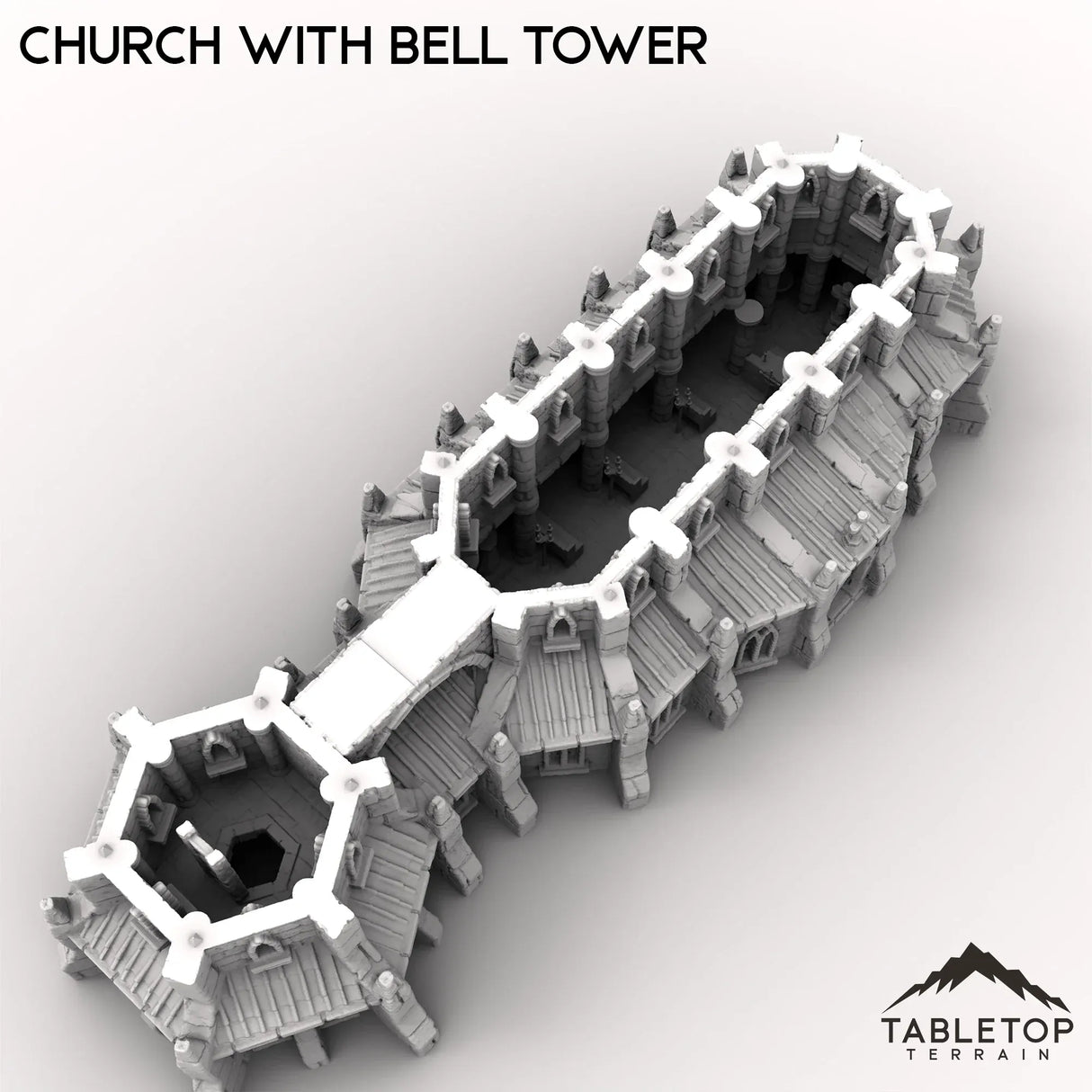 Tabletop Terrain Building Church with Bell Tower
