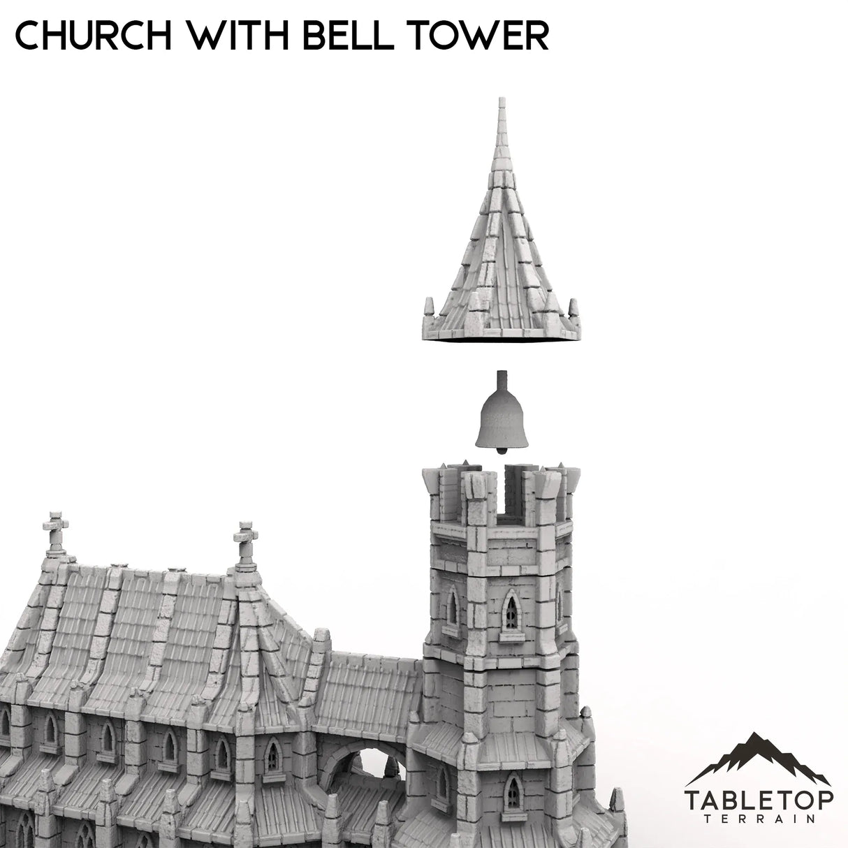 Tabletop Terrain Building Church with Bell Tower