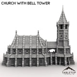 Tabletop Terrain Building Church with Bell Tower
