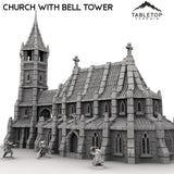 Tabletop Terrain Building Church with Bell Tower