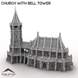 Tabletop Terrain Building Church with Bell Tower