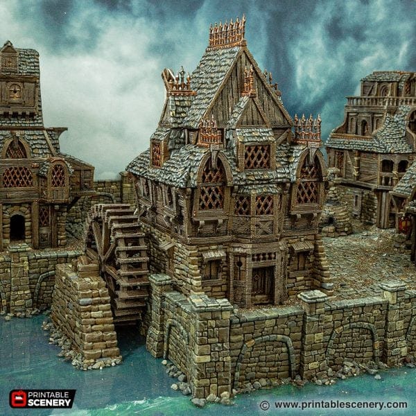 Tabletop Terrain Building City Watermill