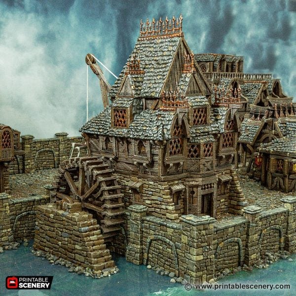 Tabletop Terrain Building City Watermill