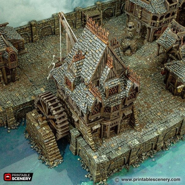 Tabletop Terrain Building City Watermill