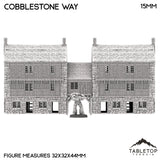 Tabletop Terrain Building Cobblestone Way - Country & King - Fantasy Historical Building