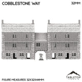 Tabletop Terrain Building Cobblestone Way - Country & King - Fantasy Historical Building