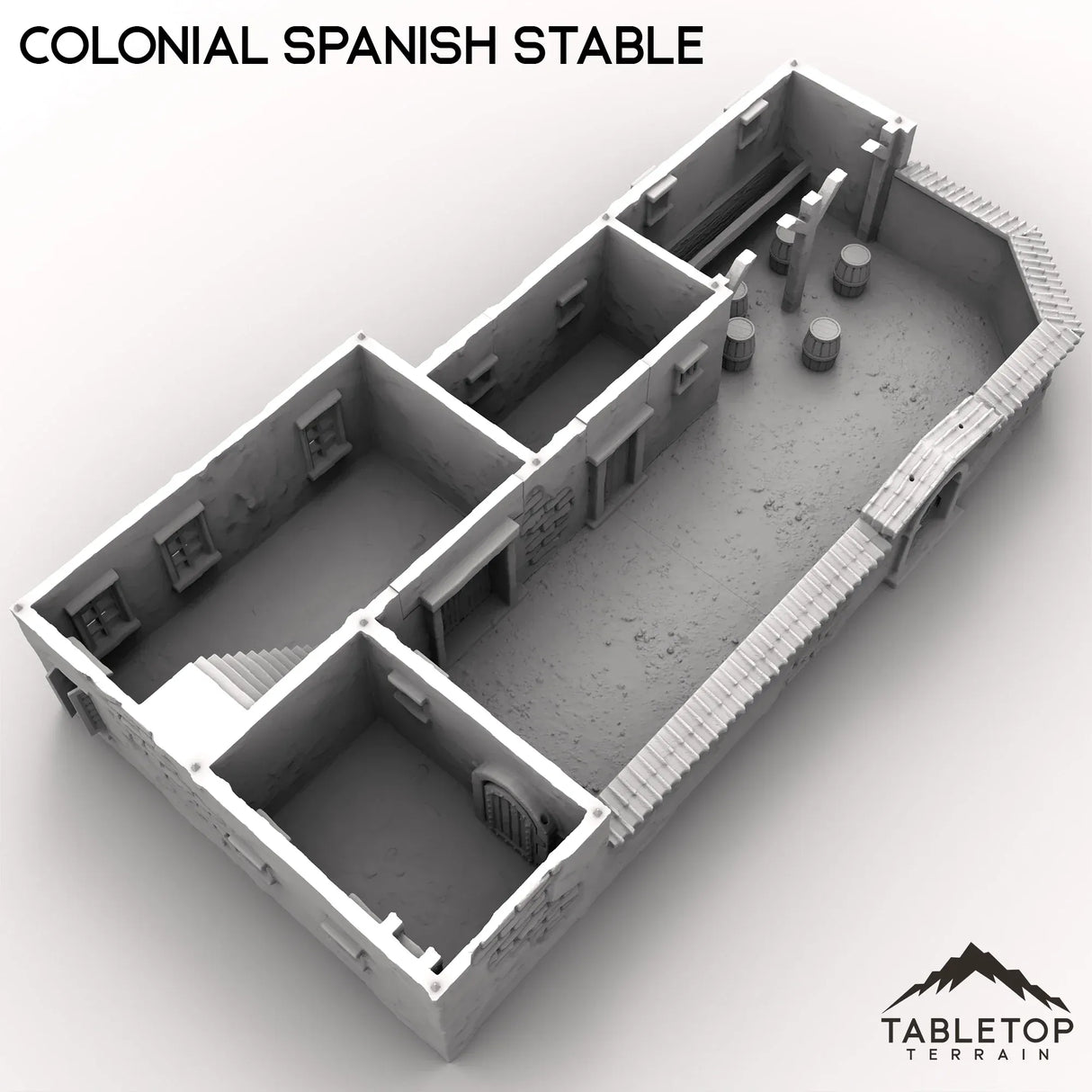 Tabletop Terrain Building Colonial Spanish Stable