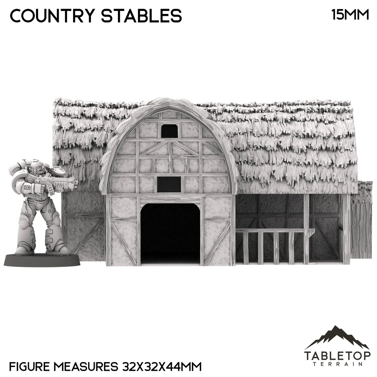 Tabletop Terrain Building Country Stables - Country & King - Fantasy Historical Building