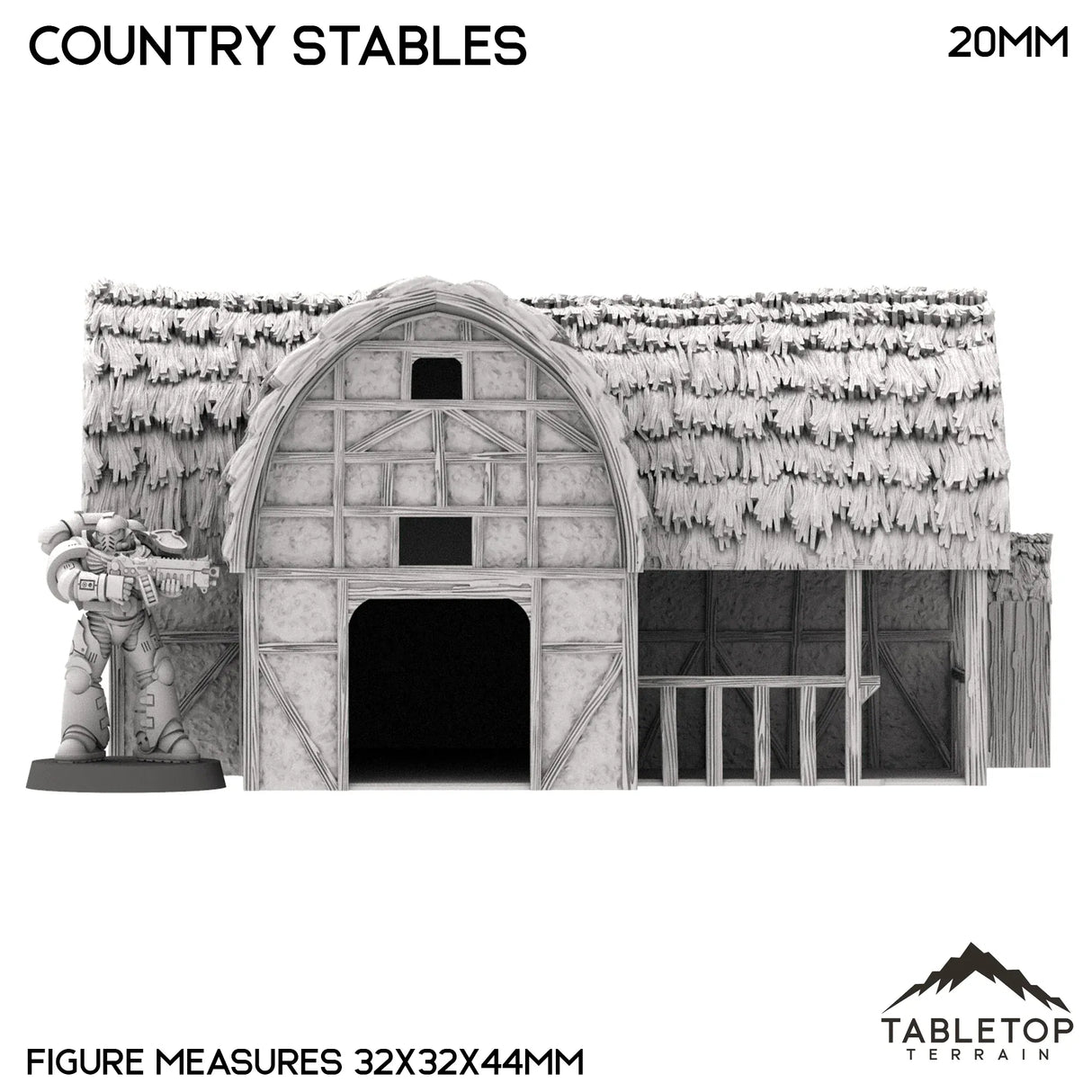 Tabletop Terrain Building Country Stables - Country & King - Fantasy Historical Building