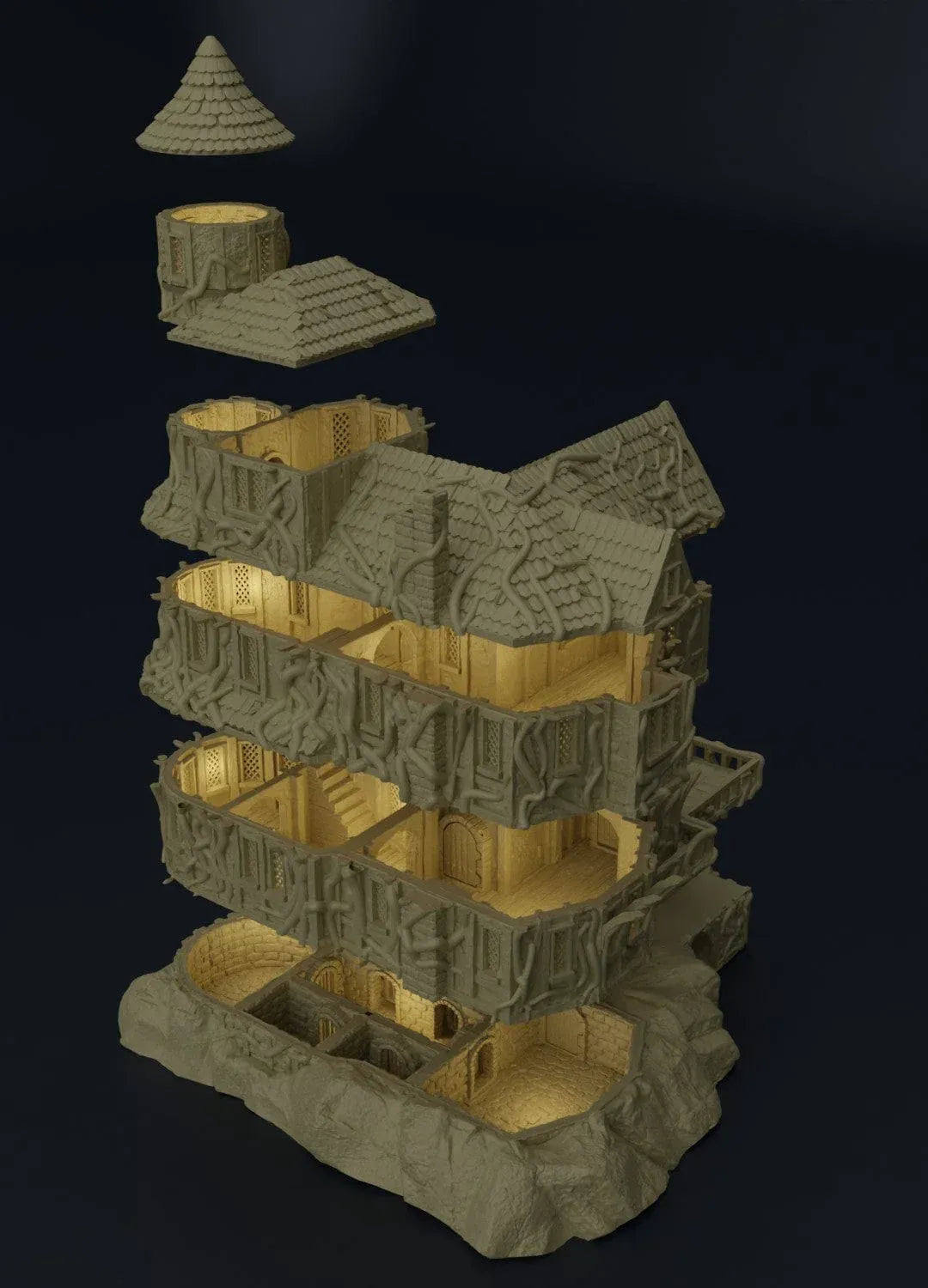 Tabletop Terrain Building Cultist Manor