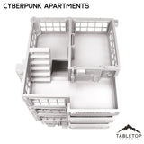 Tabletop Terrain Building Cyberpunk Apartments - Cyberpunk Building
