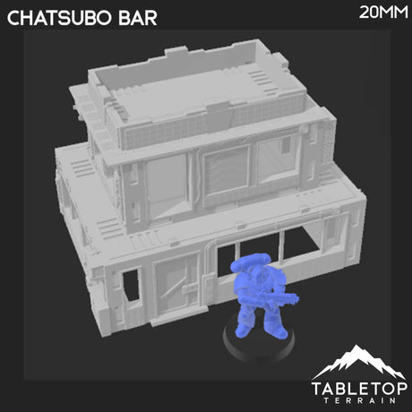 Tabletop Terrain Building Cyberpunk Chatsubo Bar - Cyberpunk Building