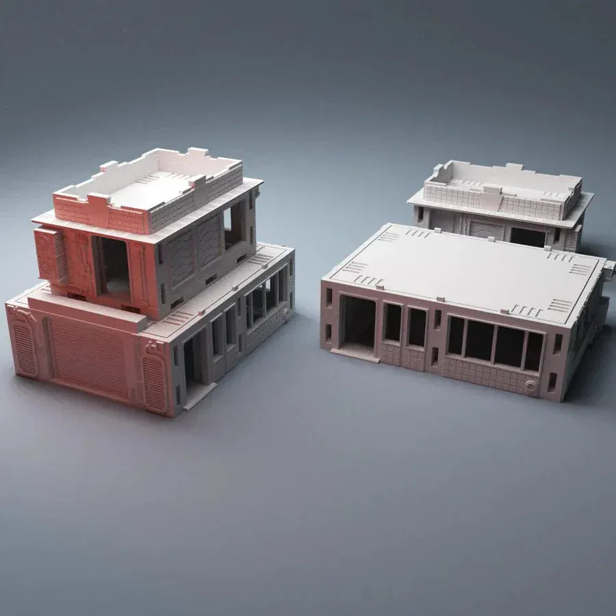 Tabletop Terrain Building Cyberpunk Chatsubo Bar - Cyberpunk Building