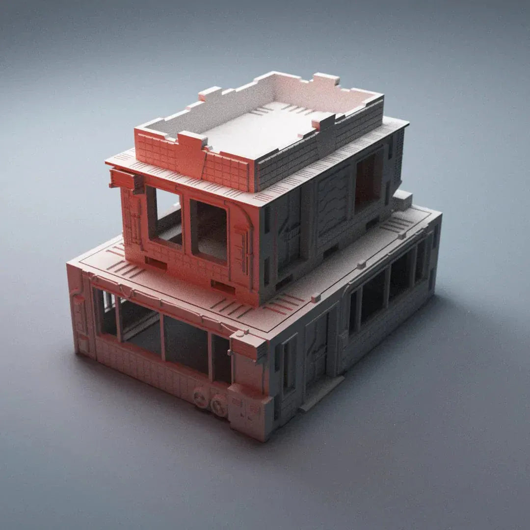 Tabletop Terrain Building Cyberpunk Chatsubo Bar - Cyberpunk Building