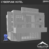 Tabletop Terrain Building Cyberpunk Hotel Block - Cyberpunk Building