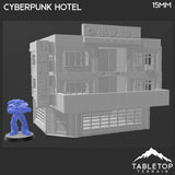 Tabletop Terrain Building Cyberpunk Hotel Block - Cyberpunk Building