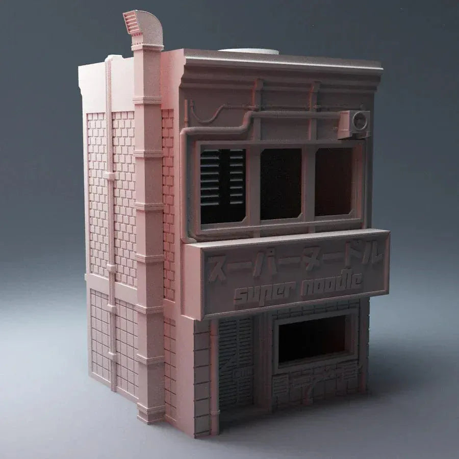 Tabletop Terrain Building Cyberpunk Super Noodles - Cyberpunk Building