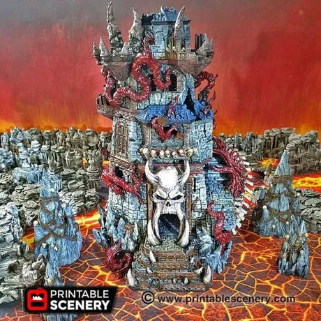 Tabletop Terrain Building Demonhelm - Fantasy Demon Building