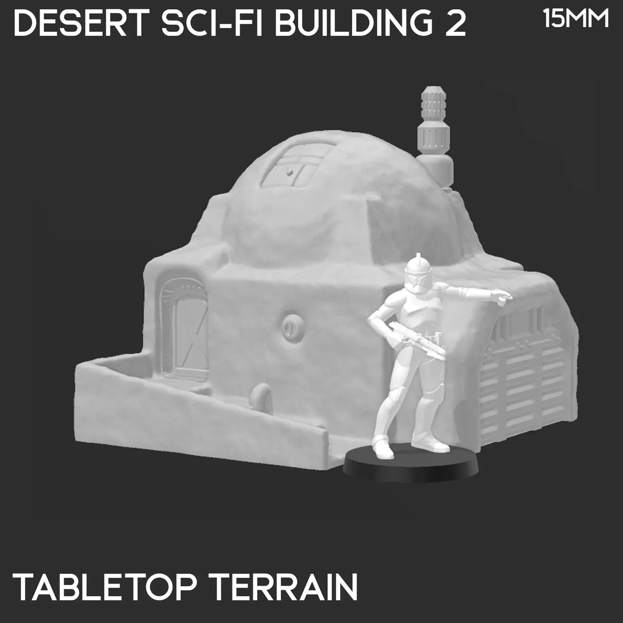 Tabletop Terrain Building Desert Sci-Fi Building 2 - Star Wars Legion Building