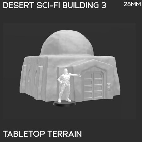 Tabletop Terrain Building Desert Sci-Fi Building 3 - Star Wars Legion Building
