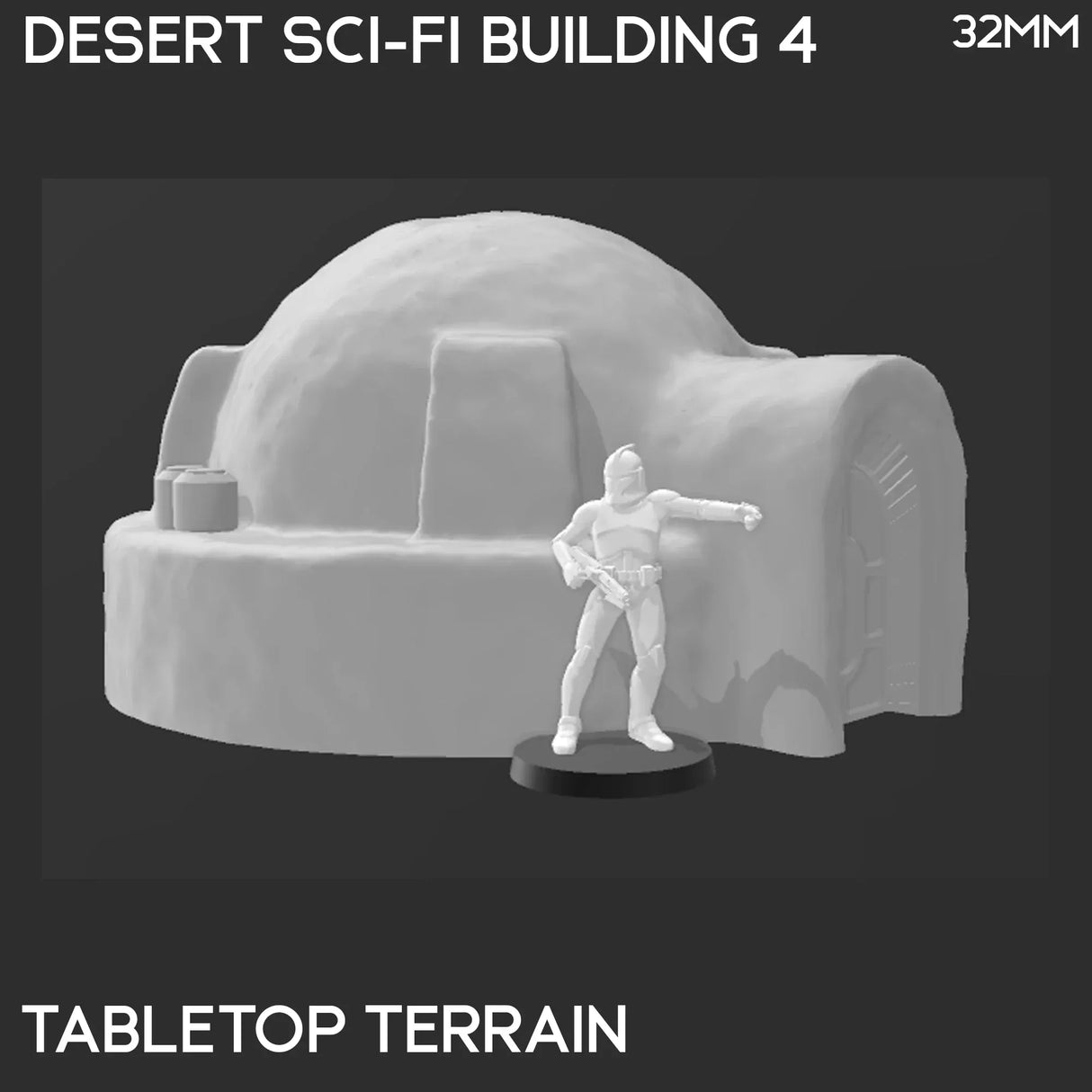 Tabletop Terrain Building Desert Sci-Fi Building 4 - Star Wars Legion Building
