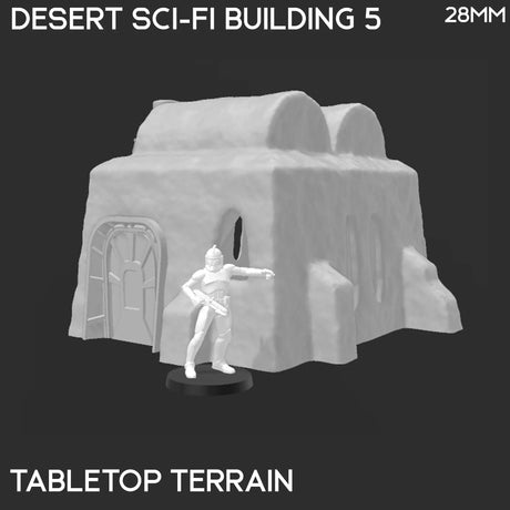 Tabletop Terrain Building Desert Sci-Fi Building 5 - Star Wars Legion Building
