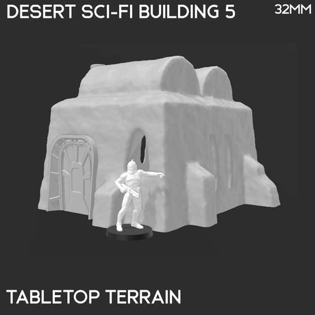 Tabletop Terrain Building Desert Sci-Fi Building 5 - Star Wars Legion Building