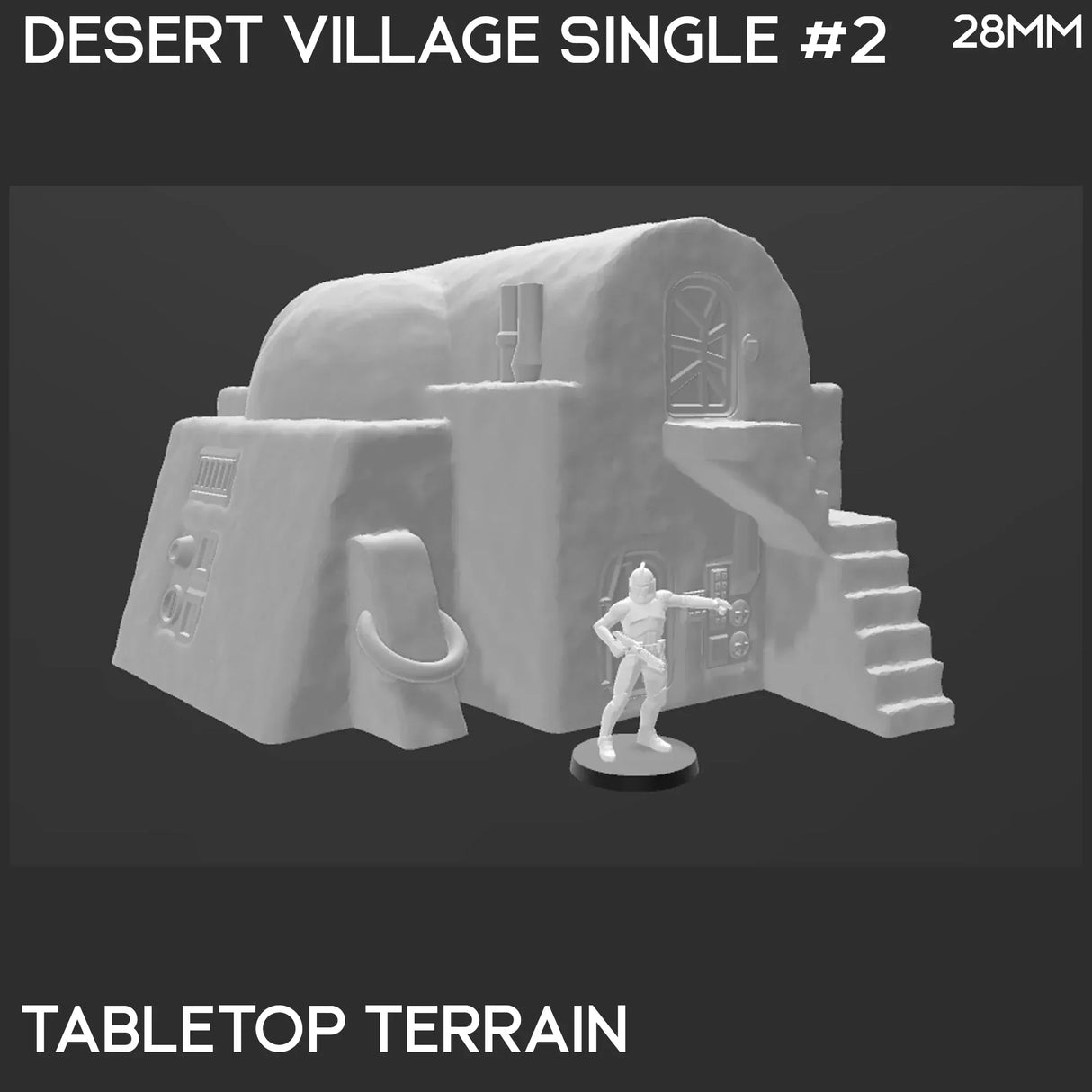 Tabletop Terrain Building Desert Sci-Fi Village - Star Wars Legion Building