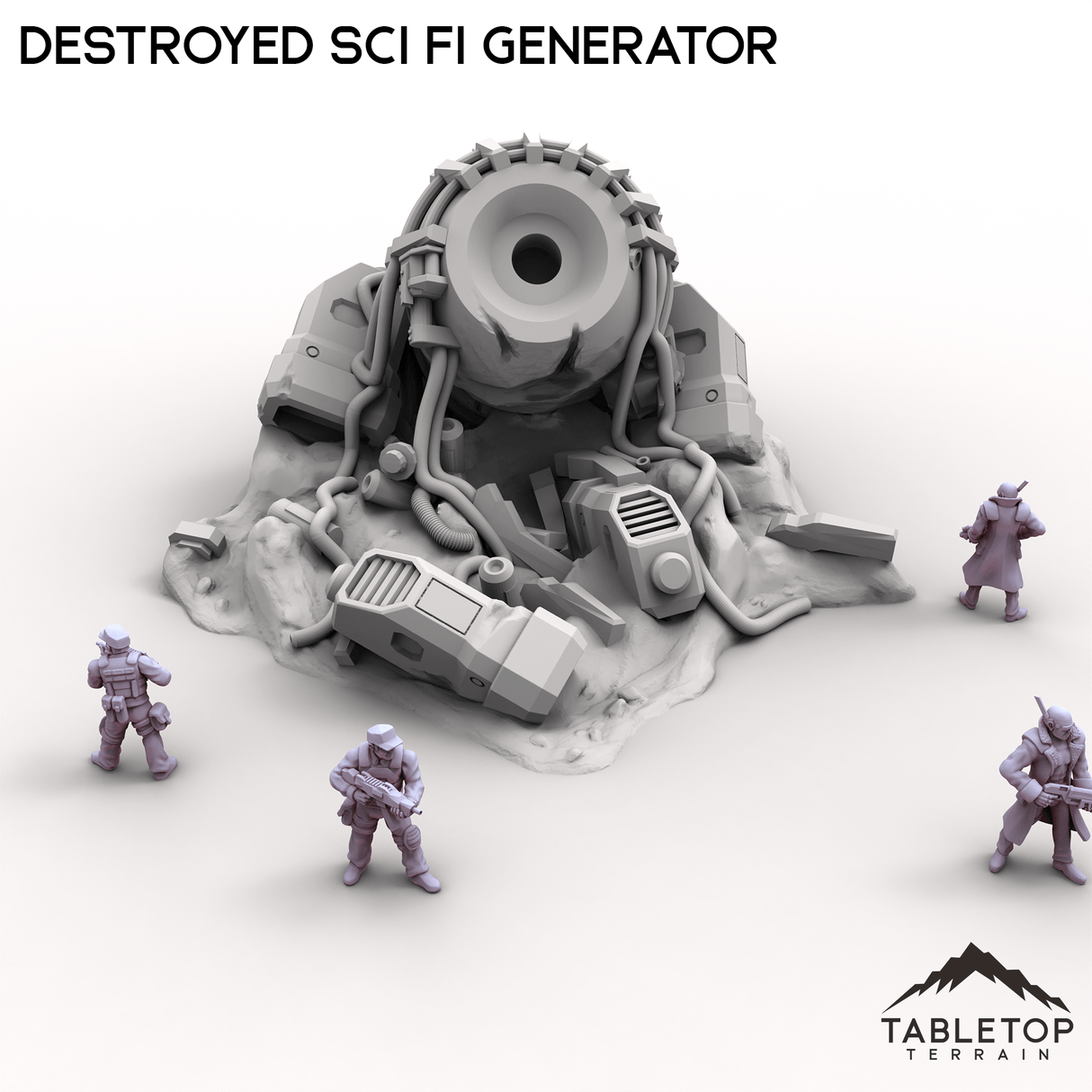 Tabletop Terrain Building Destroyed Sci Fi Generator