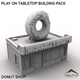Tabletop Terrain Building Donut Shop / 40mm Play On Protocol Building Pack