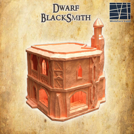 Tabletop Terrain Building Dwarf Blacksmith House