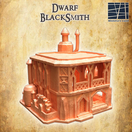 Tabletop Terrain Building Dwarf Blacksmith House
