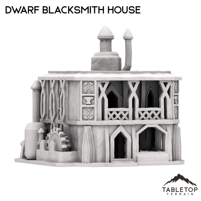 Tabletop Terrain Building Dwarf Blacksmith House