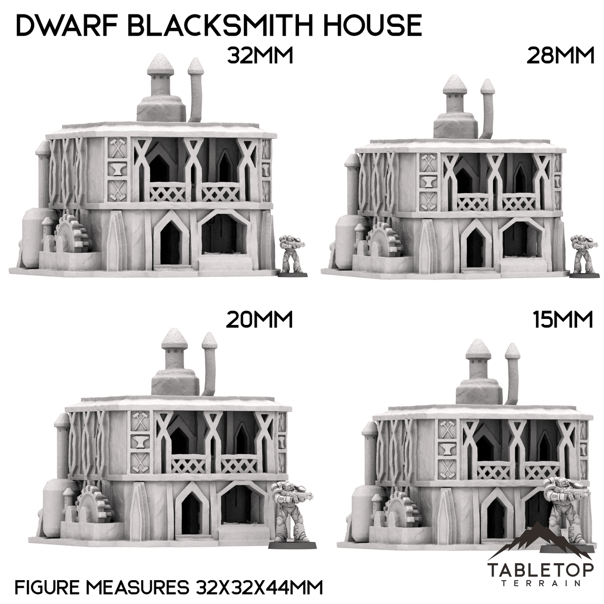 Tabletop Terrain Building Dwarf Blacksmith House