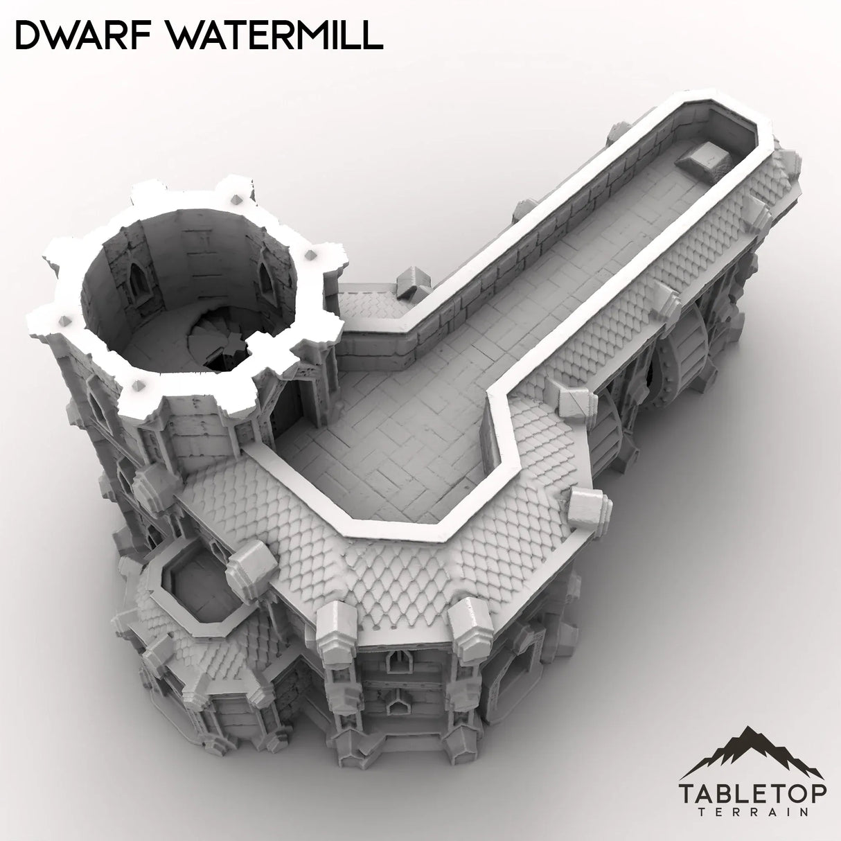 Tabletop Terrain Building Dwarf Watermill