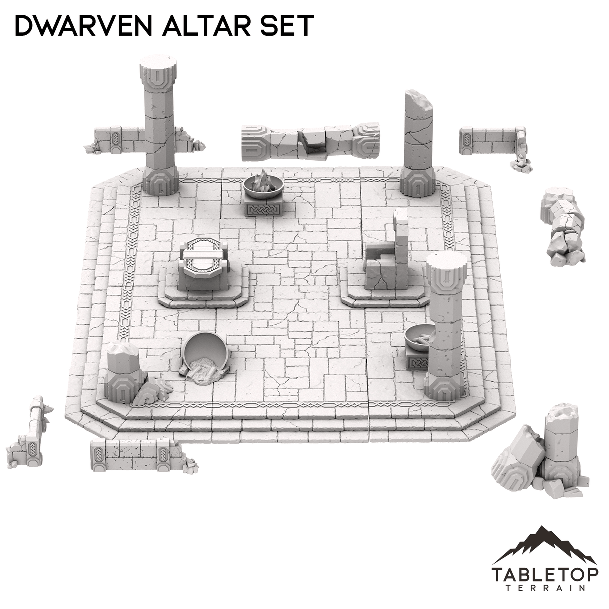 Tabletop Terrain Building Dwarven Modular Altar Set